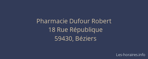 Pharmacie Dufour Robert