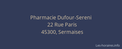 Pharmacie Dufour-Sereni