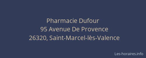 Pharmacie Dufour