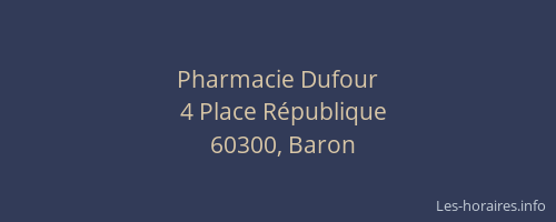 Pharmacie Dufour