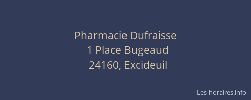 Pharmacie Dufraisse
