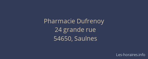 Pharmacie Dufrenoy