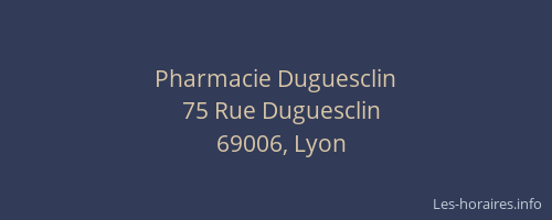 Pharmacie Duguesclin