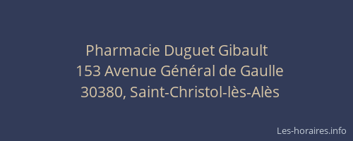 Pharmacie Duguet Gibault