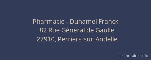 Pharmacie - Duhamel Franck