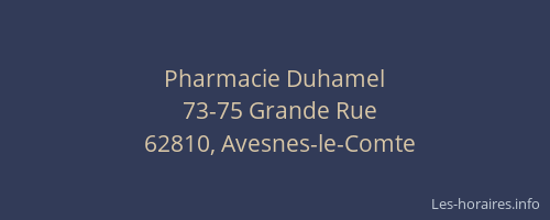 Pharmacie Duhamel