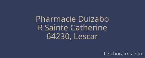 Pharmacie Duizabo