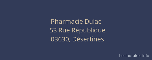 Pharmacie Dulac