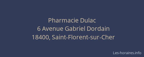 Pharmacie Dulac