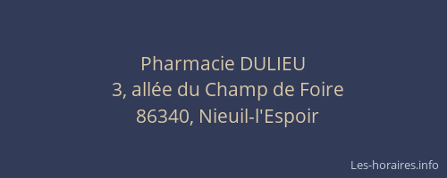 Pharmacie DULIEU
