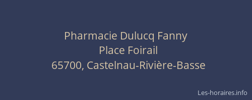Pharmacie Dulucq Fanny