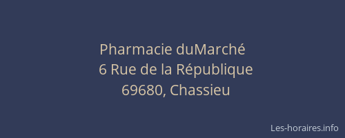 Pharmacie duMarché