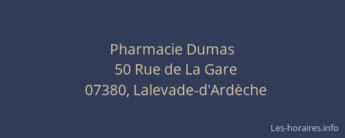 Pharmacie Dumas