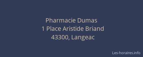 Pharmacie Dumas