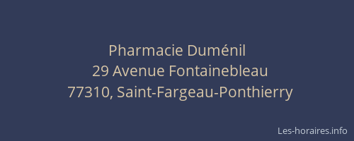 Pharmacie Duménil
