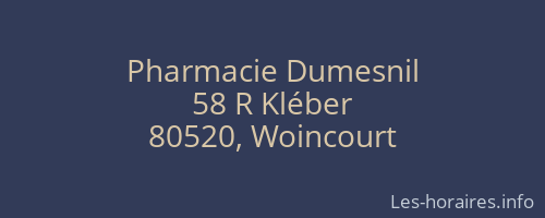 Pharmacie Dumesnil