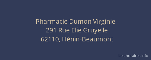 Pharmacie Dumon Virginie