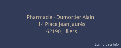 Pharmacie - Dumortier Alain