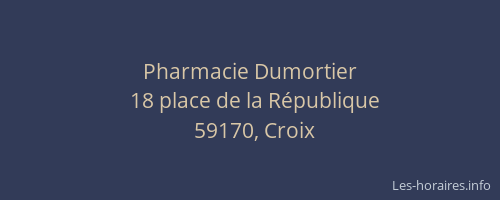 Pharmacie Dumortier