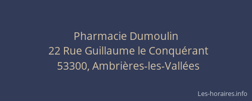 Pharmacie Dumoulin