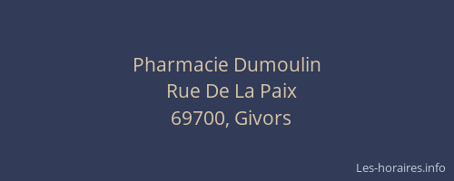 Pharmacie Dumoulin