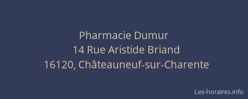 Pharmacie Dumur
