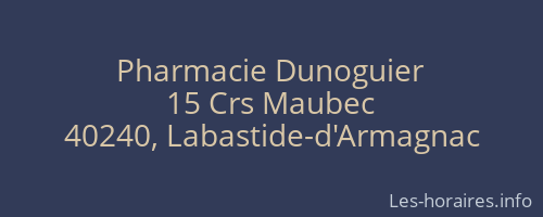 Pharmacie Dunoguier