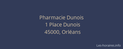 Pharmacie Dunois