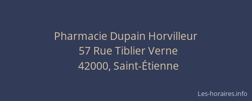 Pharmacie Dupain Horvilleur