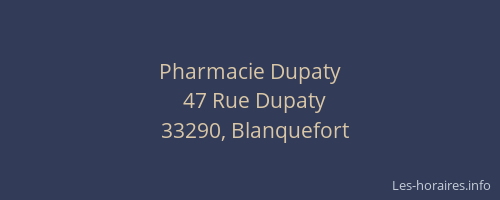 Pharmacie Dupaty