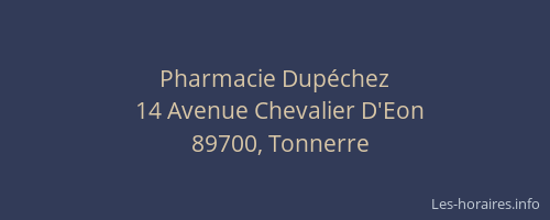 Pharmacie Dup&eacute;chez