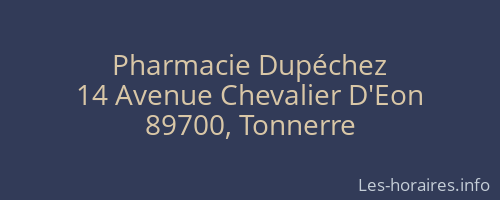 Pharmacie Dupéchez