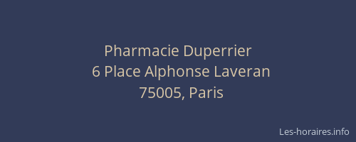 Pharmacie Duperrier