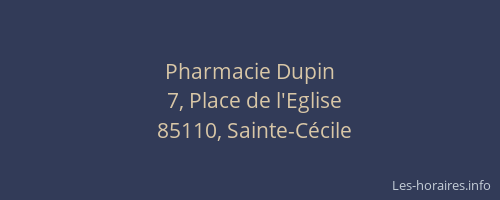 Pharmacie Dupin