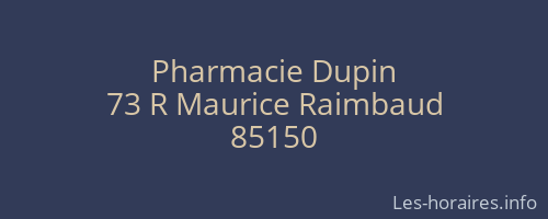 Pharmacie Dupin