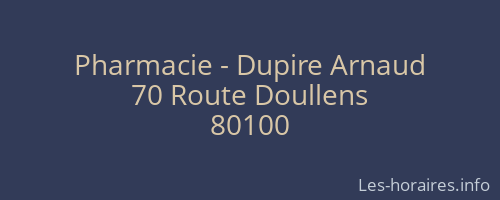 Pharmacie - Dupire Arnaud