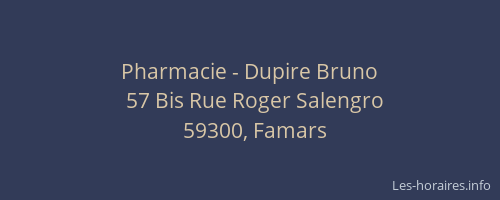Pharmacie - Dupire Bruno