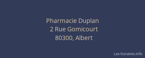 Pharmacie Duplan