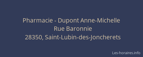Pharmacie - Dupont Anne-Michelle