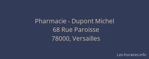 Pharmacie - Dupont Michel