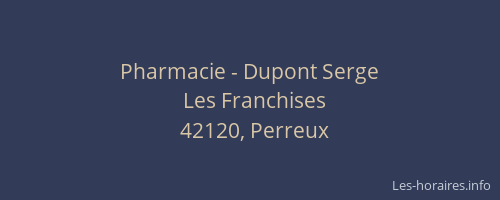 Pharmacie - Dupont Serge