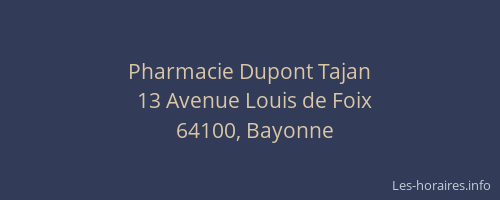 Pharmacie Dupont Tajan