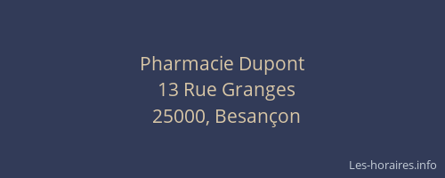 Pharmacie Dupont