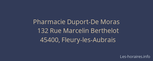 Pharmacie Duport-De Moras
