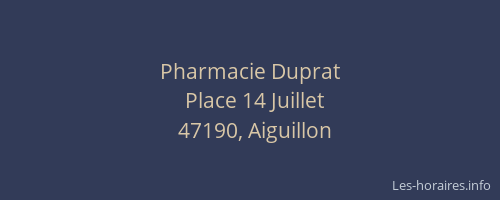 Pharmacie Duprat