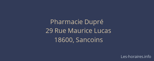 Pharmacie Dupré