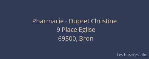 Pharmacie - Dupret Christine