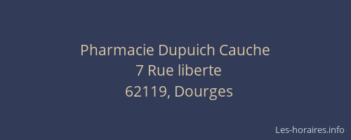Pharmacie Dupuich Cauche