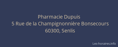 Pharmacie Dupuis