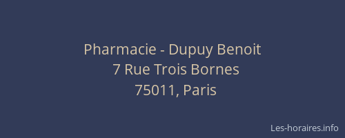 Pharmacie - Dupuy Benoit